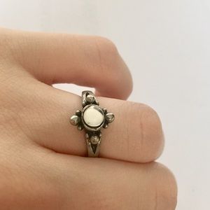 Silver Ring With Glass Dome